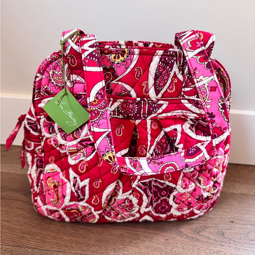Vera Bradley Sweet Pleat Tote Rosy Posies (new with tags)